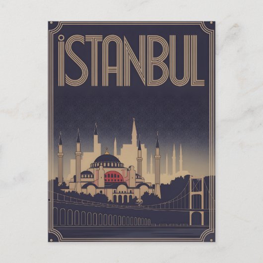 Istanbul art deco briefkaart (Voorkant)