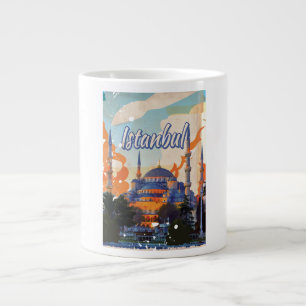 Istanbul Aya Sophia-moskee vintage reisposter Grote Koffiekop