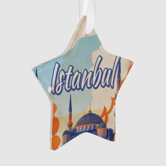 Istanbul Aya Sophia Mosque vintage poster Ornament (voorkant)