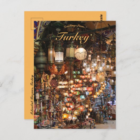 Istanbul Bazaar in het Briefkaart Turkije (Voorkant / Achterkant)