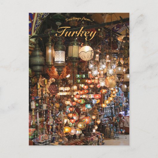 Istanbul Bazaar in het Briefkaart Turkije (Voorkant)
