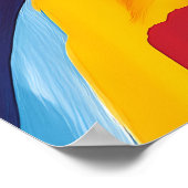 Istanbul Blauwe Moskee in Abstracte Favistische st Poster (Hoek)