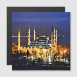 Istanbul Blauwe Moskee Nachtlandschap Premium Reiz