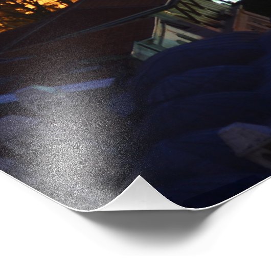 Istanbul Blauwe Moskee Nachtlandschap Premium Reiz Foto Afdruk (Hoek)