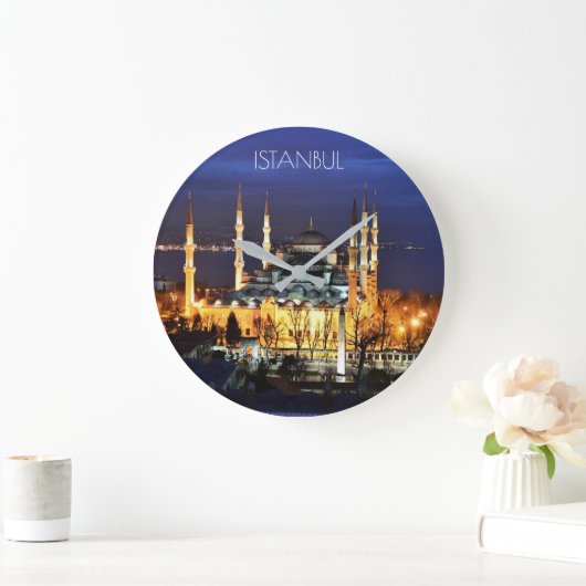 Istanbul Blauwe Moskee Nachtlandschap Premium Reiz Grote Klok (Huis)