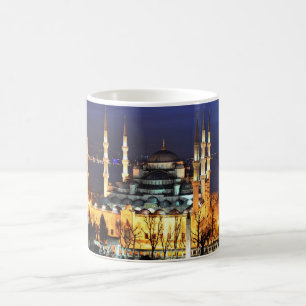 Istanbul Blauwe Moskee Nachtlandschap Premium Reiz Koffiemok