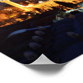 Istanbul Blauwe Moskee Nachtlandschap Premium Reiz Poster (Hoek)