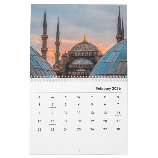 Istanbul Blauwe Moskee Nachtlandschap Reizen Turki Kalender (Feb 2026)