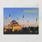 Istanbul - Blue Mosque at twilight Briefkaart (Voorkant)