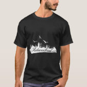 Istanbul Bosphorus Bridge Black T-Shirt for Men (Voorkant)