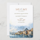 Istanbul Bosporus Breeze Save-the-Date Kaart (Voorkant)