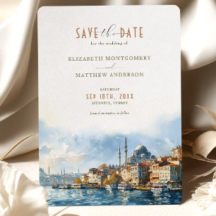 Istanbul Bosporus Breeze Save-the-Date Kaart