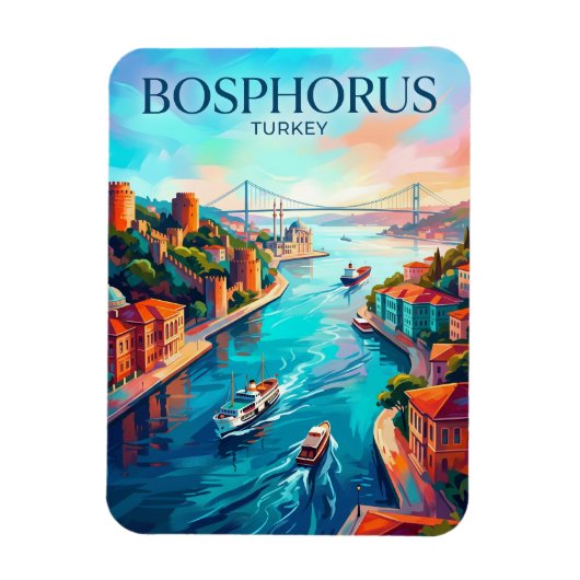 Istanbul - Bosporus Turkije Magneet (Verticaal)