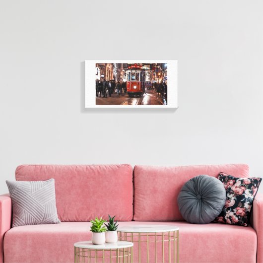 Istanbul Christmas retro Canvas Afdruk (Insitu (Woonkamer))