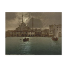 Istanbul-cityscape met maanlicht