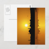 Istanbul en zonsondergang briefkaart (Voorkant / Achterkant)