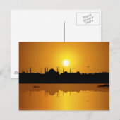 Istanbul en zonsondergang briefkaart (Voorkant / Achterkant)