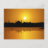 Istanbul en zonsondergang briefkaart (Voorkant)