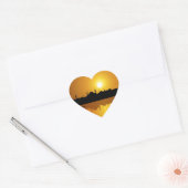 Istanbul en zonsondergang hart sticker (Envelop)