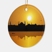 Istanbul en zonsondergang keramisch ornament (Links)