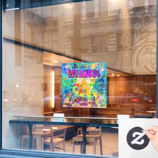 Istanbul Epoch Uur Venster Cling Raamsticker (Cafe Raam)