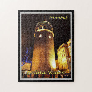 Istanbul - Galata Kulesi bij nacht - Turkije - Legpuzzel