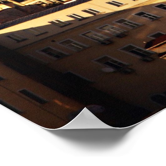 Istanbul - Galata Tower op zonsondergang Poster (Hoek)