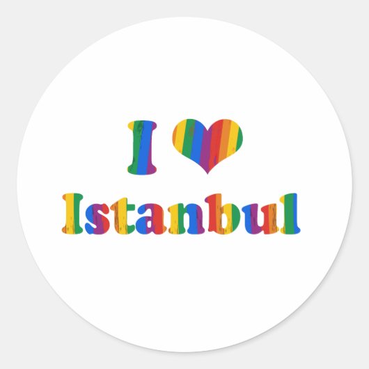 ISTANBUL GAY PRIDE RONDE STICKER (Voorkant)