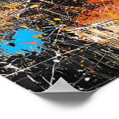 Istanbul Hagia Sophia Abstract Drip Painting Poster (Hoek)