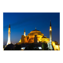 Istanbul - Hagia Sophia op het Poster van de schem