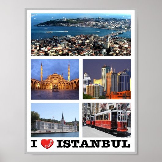 Istanbul - ik hou van Turkije - Poster (Voorkant)