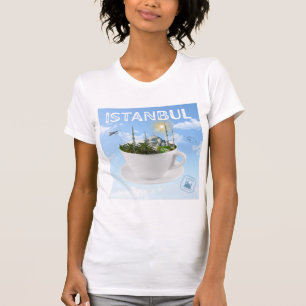 Istanbul in een theekopje - Skyline - Turks cadeau T-shirt
