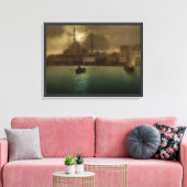  Istanbul in maanlicht schilderij Canvas Afdruk (Insitu (Woonkamer))