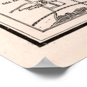  Istanbul, kaart van het oude Constantinopel (1893 Poster (Hoek)