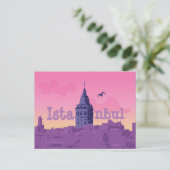 Istanbul kleurrijk briefkaart (Staand voorkant)