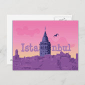 Istanbul kleurrijk briefkaart (Voorkant / Achterkant)