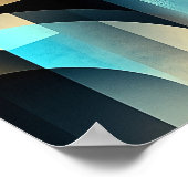 Istanbul kubistische harmonie - geometrische stads poster (Hoek)