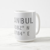 Istanbul Latitude- en Longitude-coördinaten Koffiemok (Voorkant rechts)