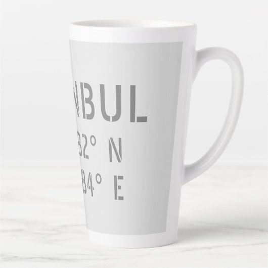 Istanbul Latitude- en Longitude-coördinaten Latte Mok (Rechts)