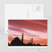 Istanbul-Mosque silhouette Briefkaart (Voorkant / Achterkant)