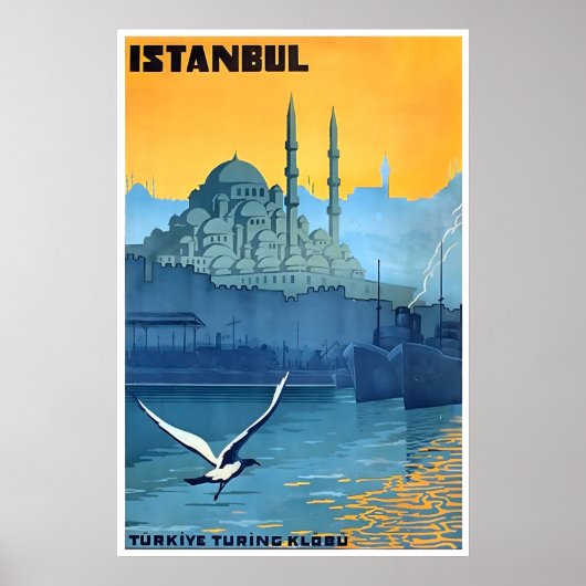 Istanbul Reisposter Turkije Stad Print Turks (Voorkant)