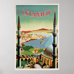 Istanbul Reisposter Vintage Turkije Türkiye Muur Poster