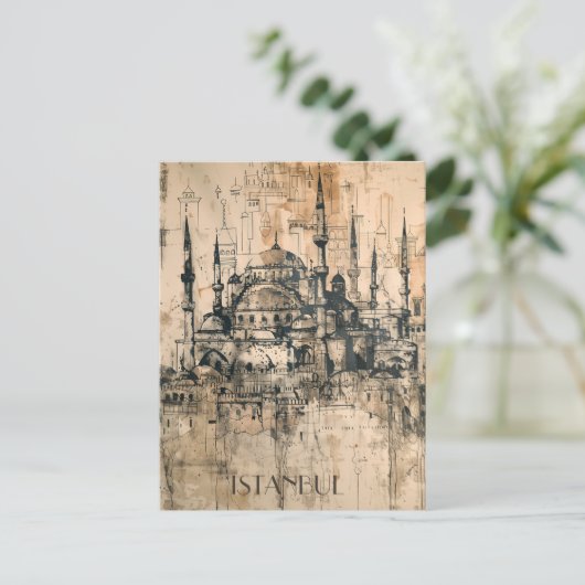 Istanbul Reizen Briefkaart (Staand voorkant)