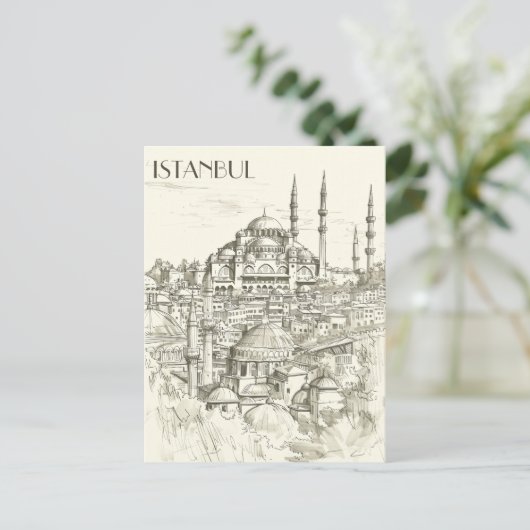 Istanbul Reizen Briefkaart (Staand voorkant)