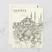 Istanbul Reizen Briefkaart (Voorkant / Achterkant)