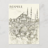 Istanbul Reizen Briefkaart (Voorkant)