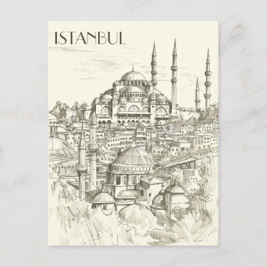 Istanbul Reizen Briefkaart (Voorkant)