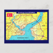 Istanbul Retro Greeting Postcard Briefkaart (Voorkant)