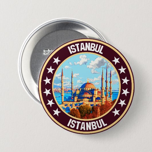 Istanbul Ronde Button 7,6 Cm (Voorkant /achterkant)
