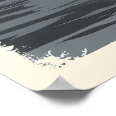 Istanbul Silhouette bij zonsondergang - Minimalist Poster (Hoek)